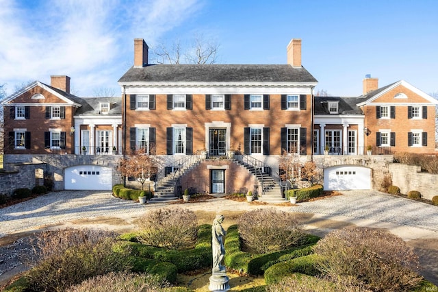 colonial-style house with a garage