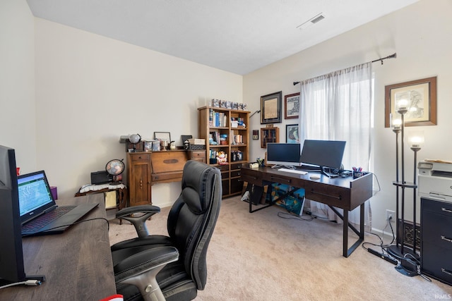 view of carpeted office