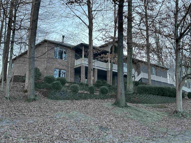 exterior space with a balcony