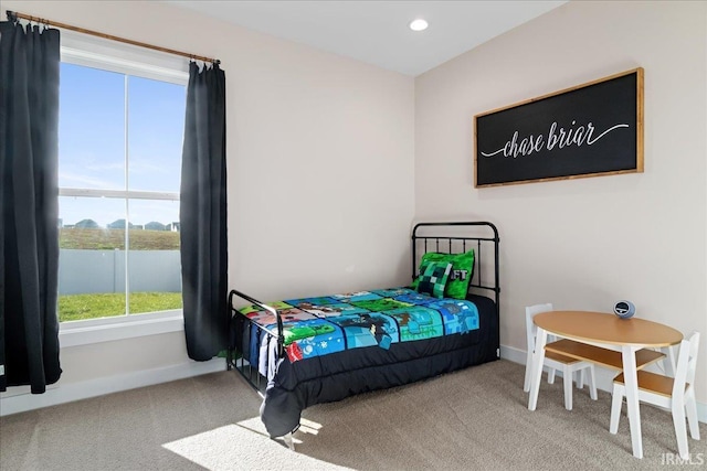 bedroom featuring carpet floors