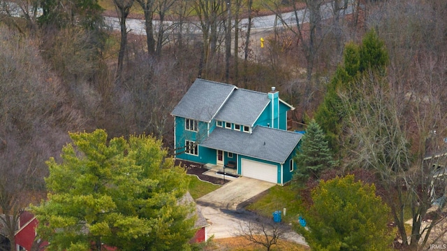 birds eye view of property