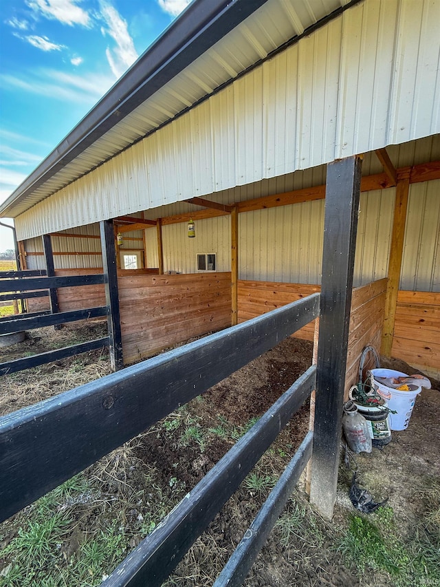 view of horse barn