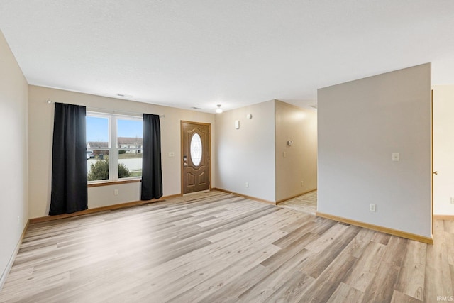 interior space featuring light wood-type flooring