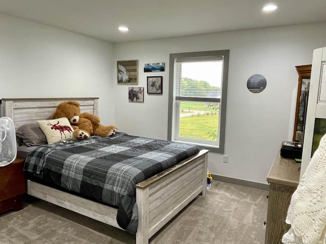 view of carpeted bedroom