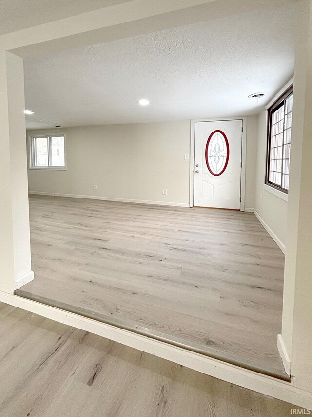 interior space with light wood-type flooring