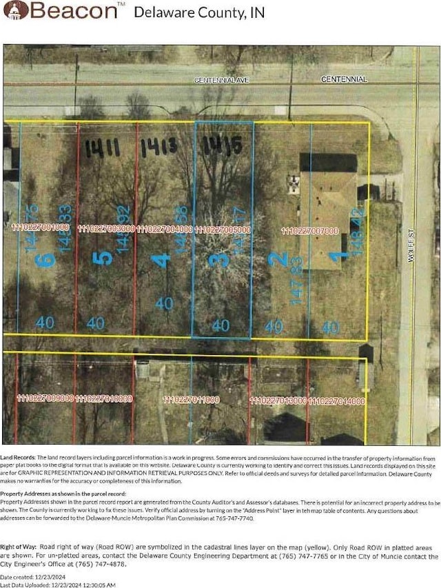 1415 E Centennial Ave 1411, 1413, Muncie IN, 47303 land for sale