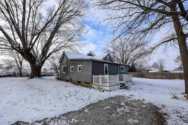 exterior space with a deck