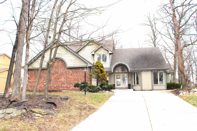 view of front of home with french doors