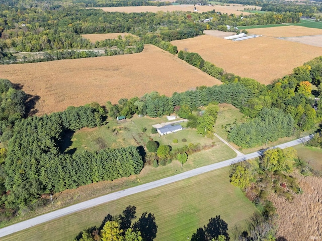 aerial view featuring a rural view