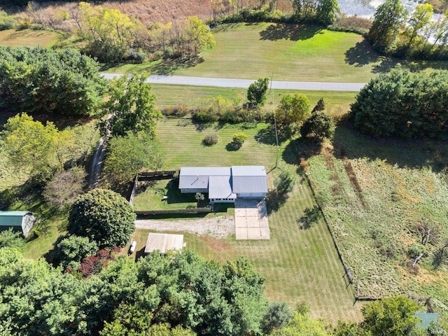 aerial view with a rural view