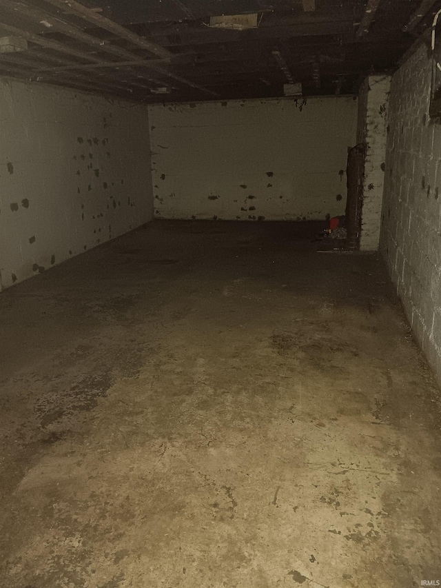 view of basement