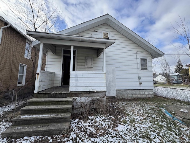 exterior space with covered porch