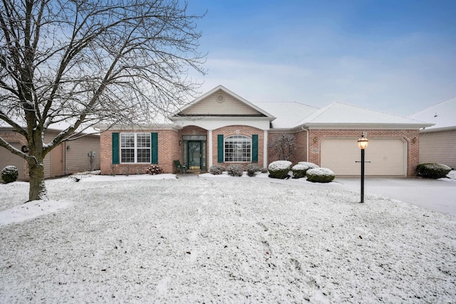 ranch-style home with a garage