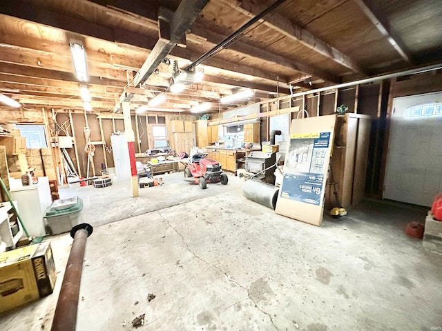 view of basement