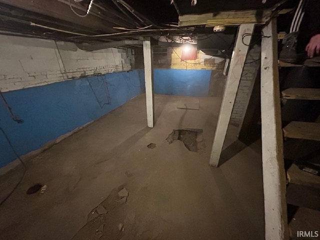 view of basement