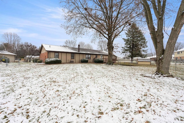 view of snowy yard