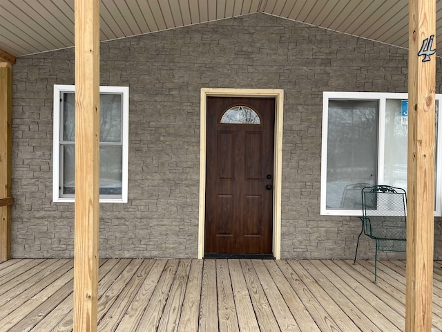 view of doorway to property