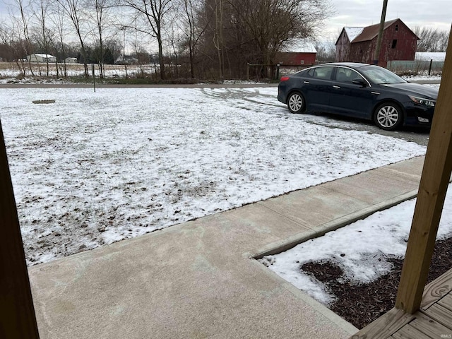 view of snowy yard