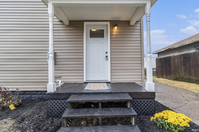 view of entrance to property