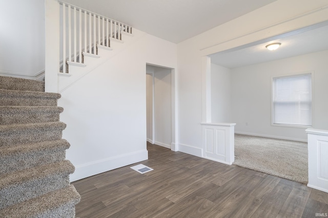 interior space featuring dark hardwood / wood-style flooring