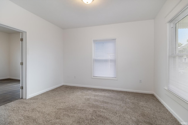 view of carpeted spare room