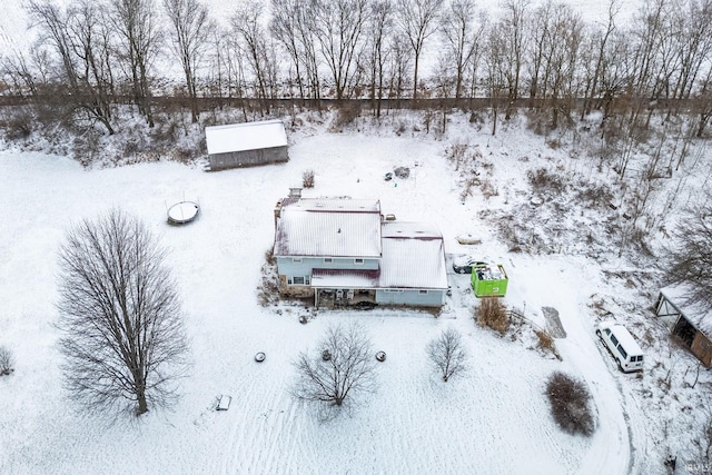 view of snowy aerial view