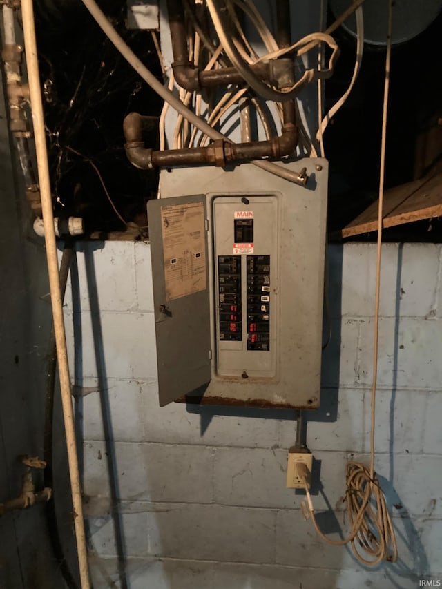 utility room with electric panel