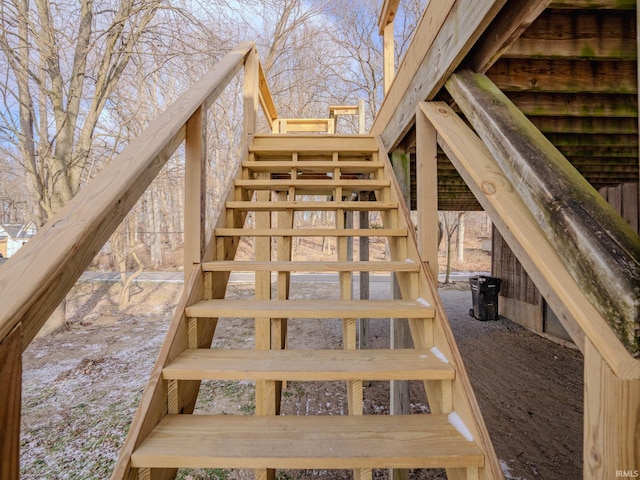 view of stairway