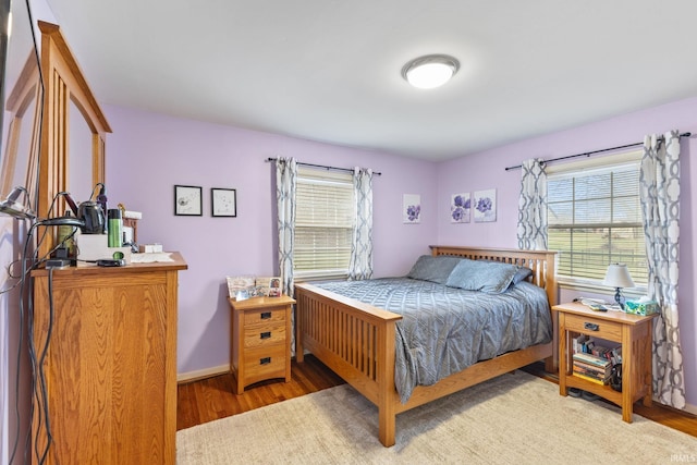 bedroom featuring hardwood / wood-style flooring