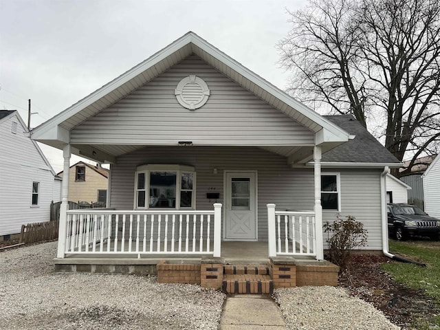 bungalow featuring a porch