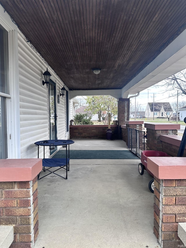 view of patio / terrace featuring covered porch