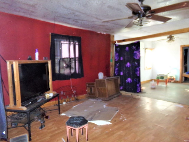 living room featuring wood-type flooring