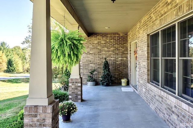 view of patio / terrace featuring covered porch