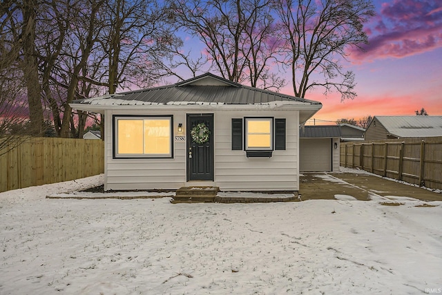 view of bungalow-style home