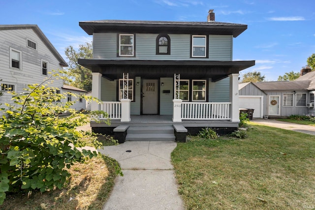 view of property featuring a front yard