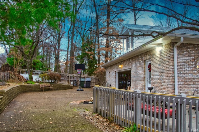 view of home's exterior featuring a deck