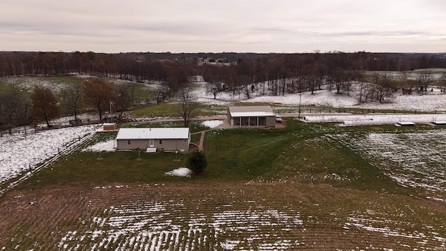 bird's eye view featuring a rural view