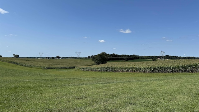 view of landscape featuring a rural view