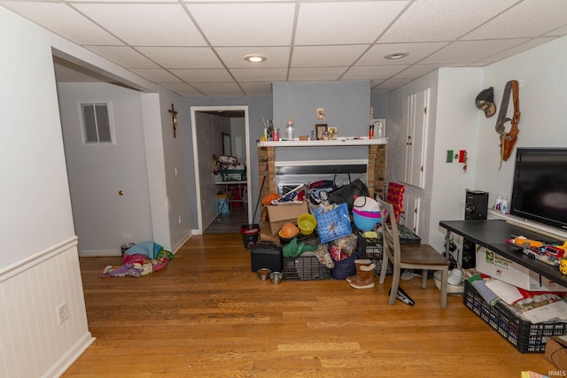 interior space with light hardwood / wood-style floors