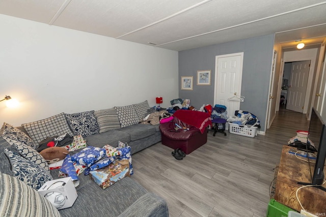 living room featuring hardwood / wood-style floors