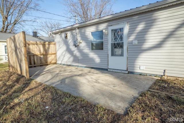 rear view of house featuring a patio area