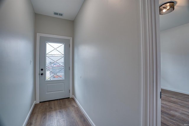 entryway featuring hardwood / wood-style floors