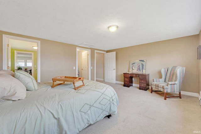 bedroom with carpet flooring