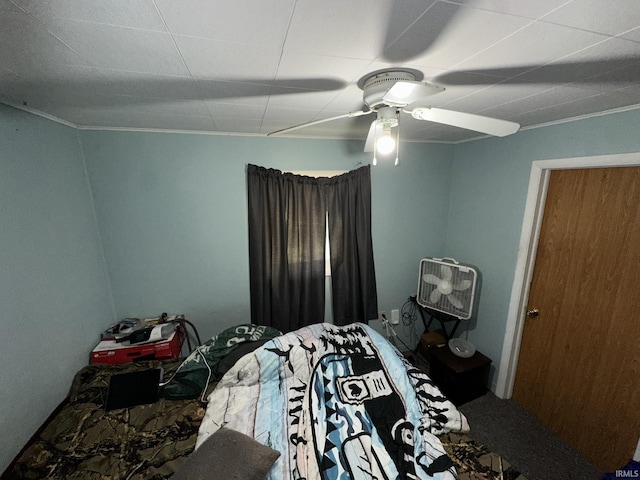 bedroom with ceiling fan