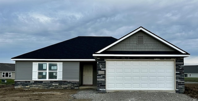 view of front facade with a garage