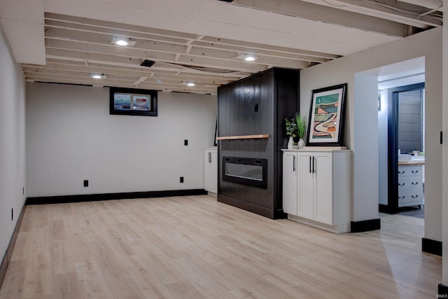 interior space with light wood-type flooring