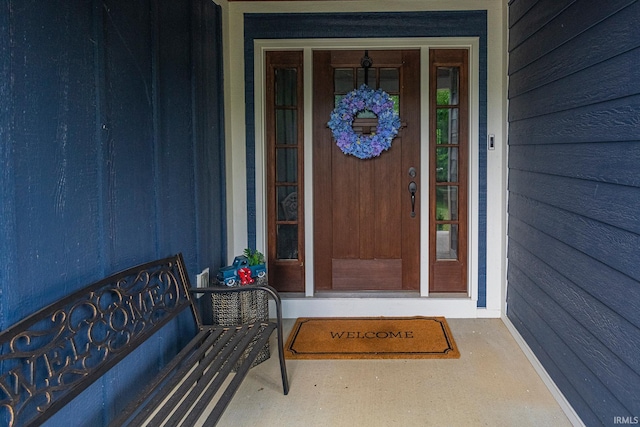 view of doorway to property