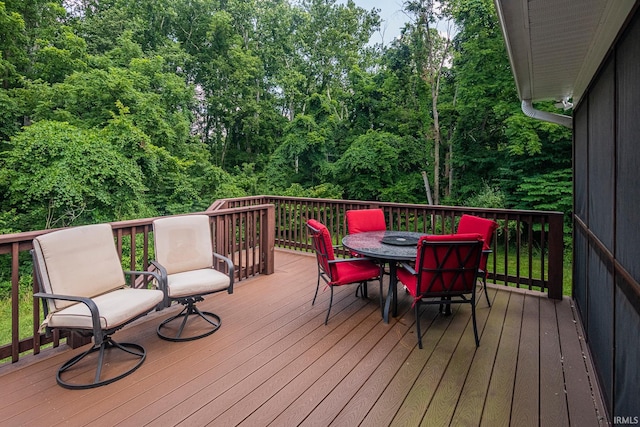 view of wooden deck