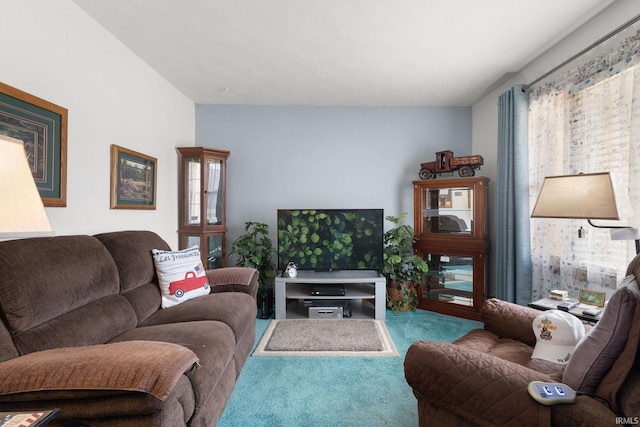 living room with carpet