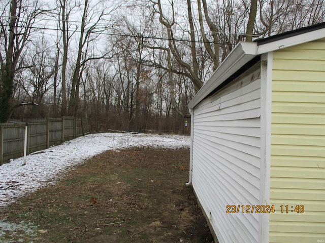 view of snowy yard